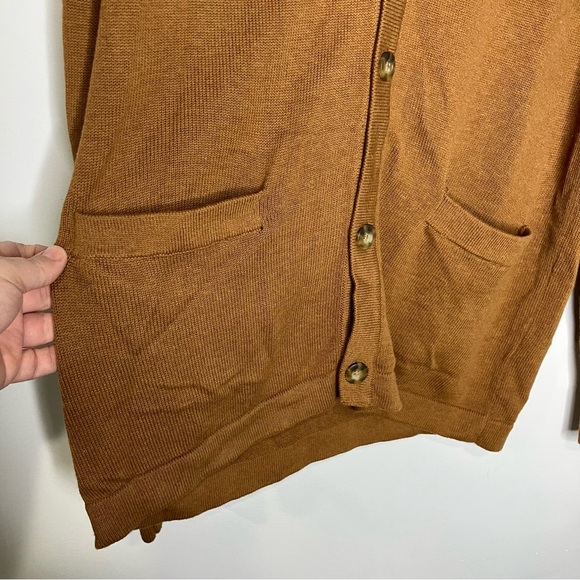 JF J. Ferrar brown cardigan sweater button front pockets large trendy casual - Picture 4 of 7